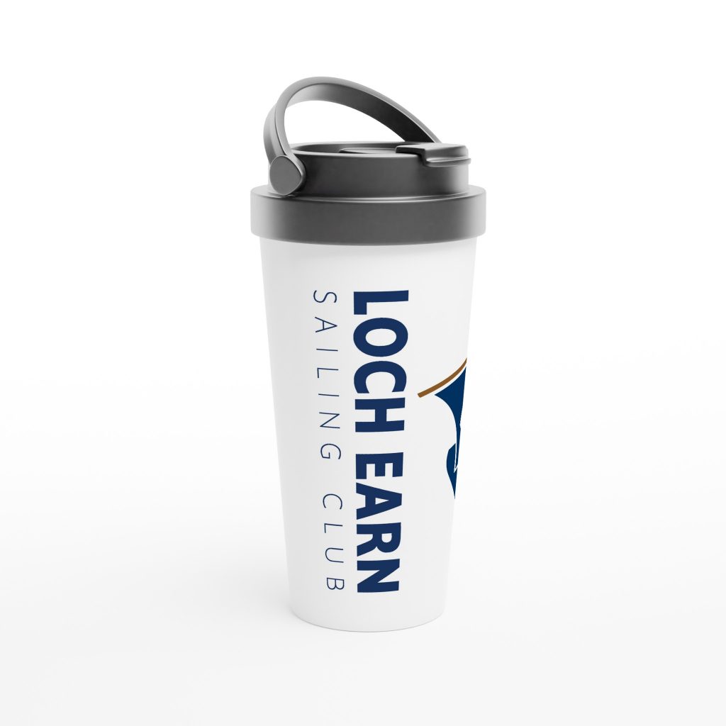 White 15oz Stainless Steel Travel Mug